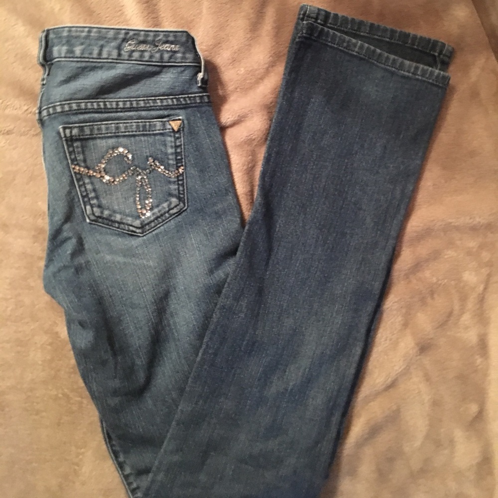 Guess Starlet straight leg jeans crystal pockets